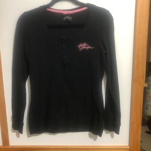 Harley Davidson Woman’s Thermal pullover with 1/4 button up front
